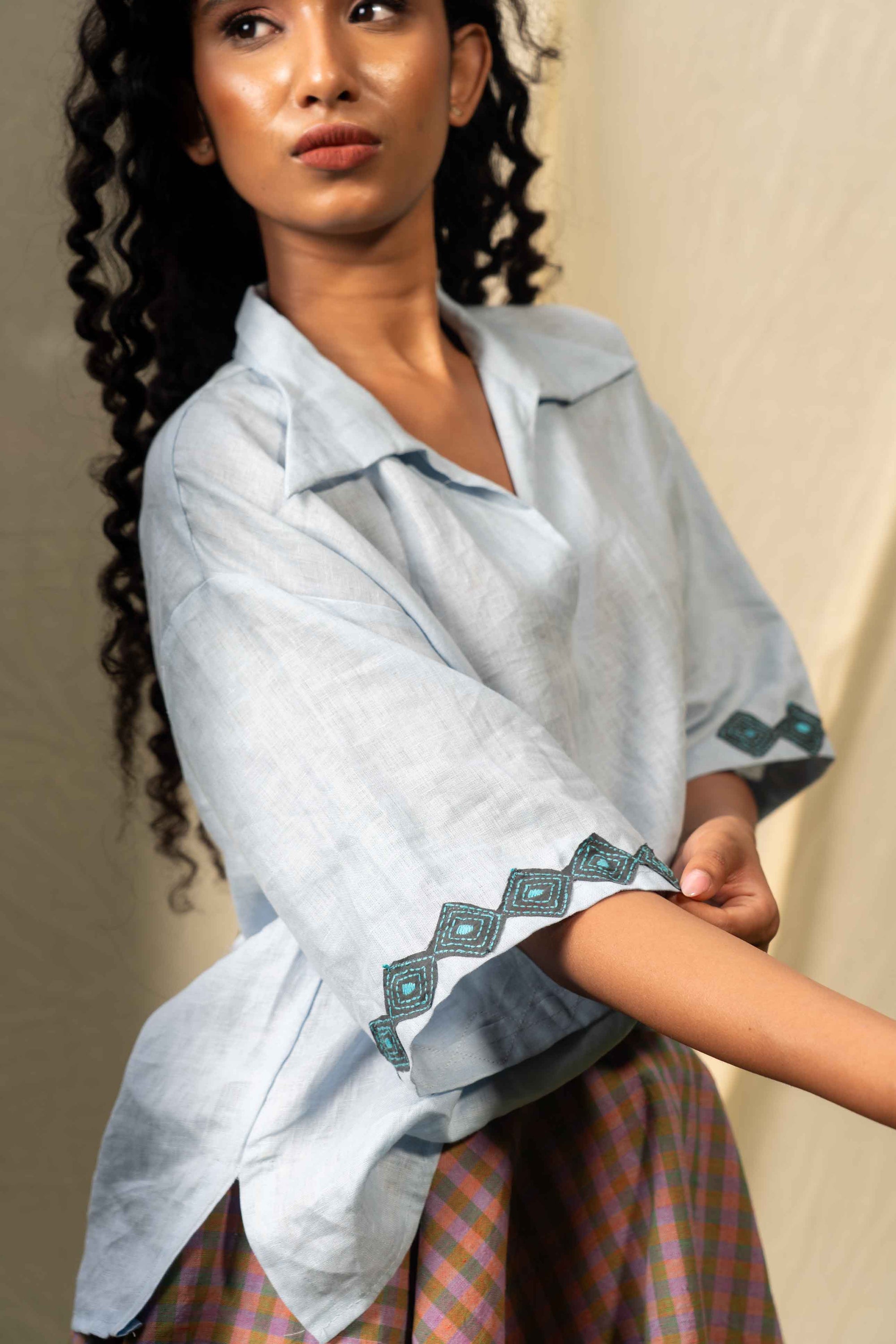 Patchwork Shirt and Skirt