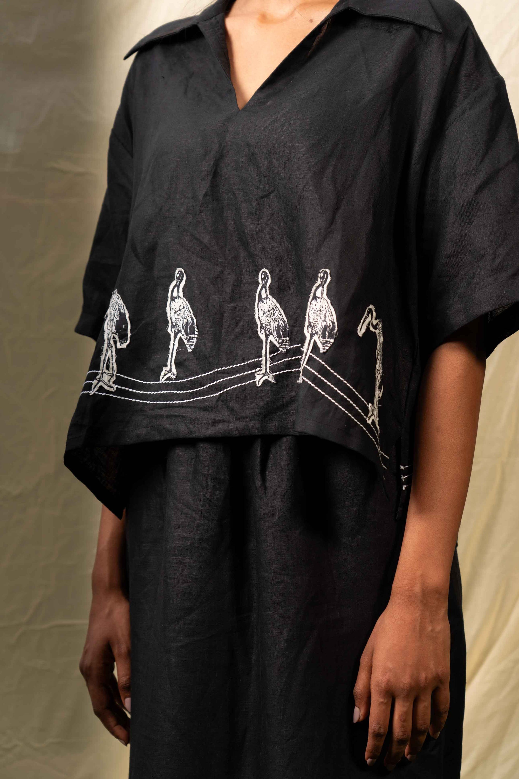 Patchwork Flamingo Shirt