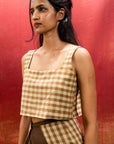 Checkered Crop Top Reversible