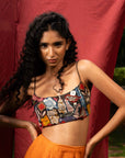 Patchwork Bow Tie Top