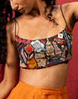 Patchwork Bow Tie Top