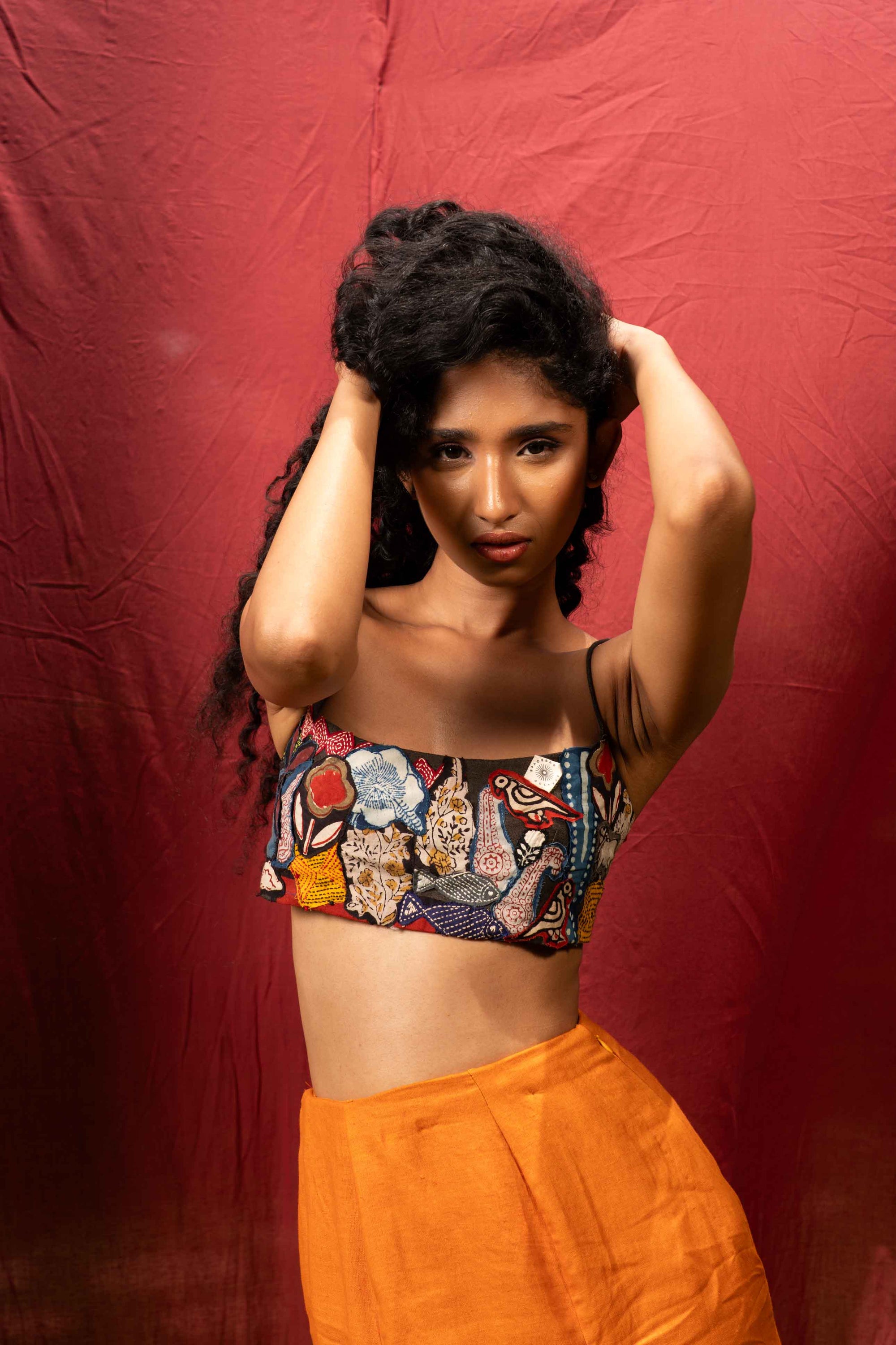 Patchwork Bow Tie Top