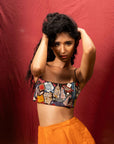 Patchwork Bow Tie Top