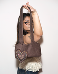 Suede everyday bag